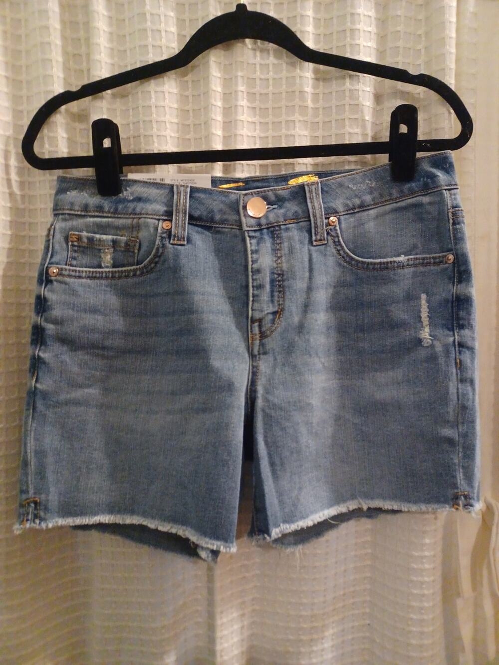 Seven7 Light Blue Distressed Denim Cutoff Shorts